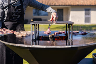 GRILL CM. 40X40 IN ACCIACIO AL CARBONIO PER OCTAGON ED EURUS